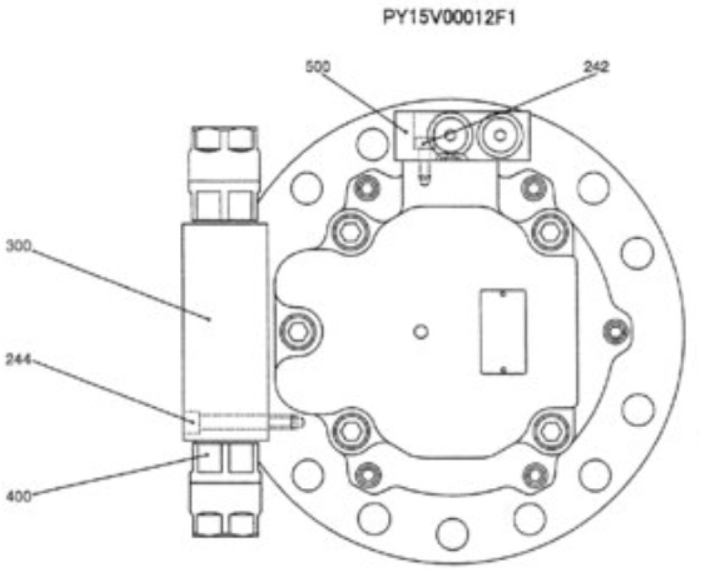 Case PY15V00012F2 - PY15V00012F1 - Reductor de giro para Maquinaria de construcción: foto 2 Case PY15V00012F2 - PY15V00012F1 - Reductor de giro para Maquinaria de construcción: foto 2