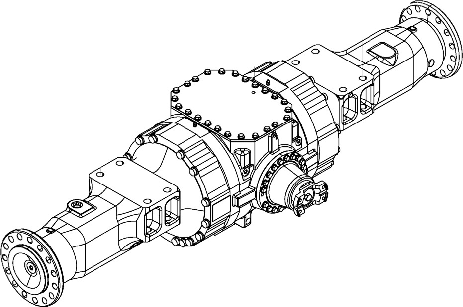 Hitachi 63F-30 - 9292756 - Eje posterior para Maquinaria de construcción: foto 1 Hitachi 63F-30 - 9292756 - Eje posterior para Maquinaria de construcción: foto 1