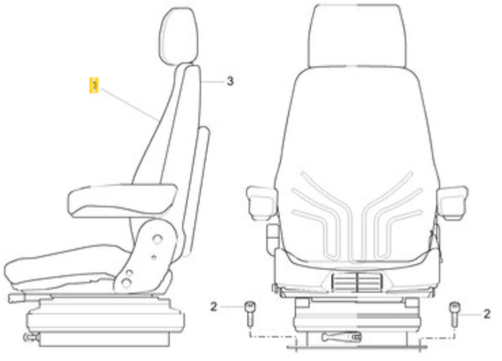 New Holland 7NM9-24100 - Asiento para Maquinaria de construcción: foto 1 New Holland 7NM9-24100 - Asiento para Maquinaria de construcción: foto 1
