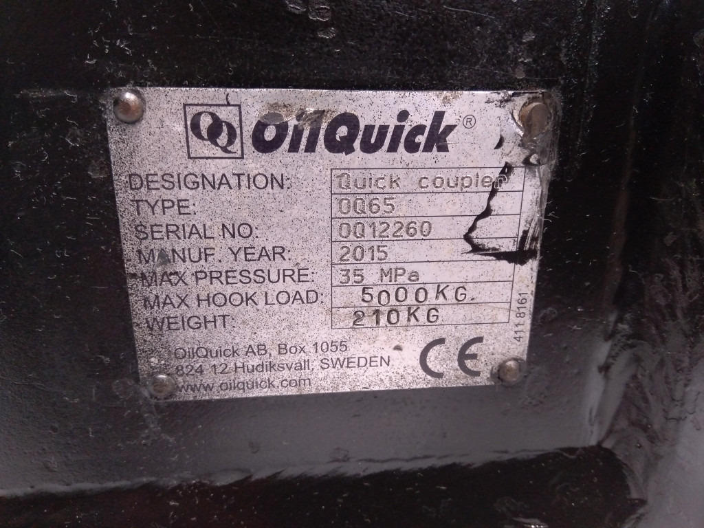 Oilquick OQ65 - - - Acoplamiento rápido para Maquinaria de construcción: foto 5 Oilquick OQ65 - - - Acoplamiento rápido para Maquinaria de construcción: foto 5