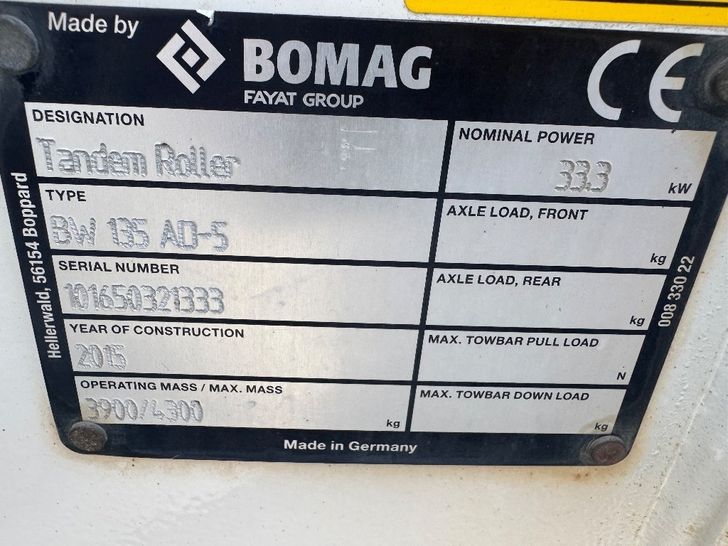 Bomag BW 125 AD-5 - Apisonadora de asfalto: foto 5 Bomag BW 125 AD-5 - Apisonadora de asfalto: foto 5