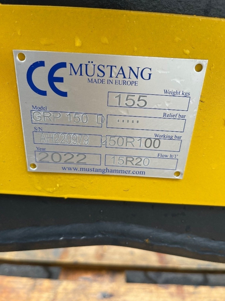 Mustang GRP 150 - Pinza de manipulación para Maquinaria de construcción: foto 4 Mustang GRP 150 - Pinza de manipulación para Maquinaria de construcción: foto 4