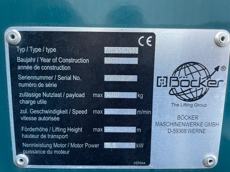 Böcker AHK 30/1400 - Grúa todo terreno: foto 3 Böcker AHK 30/1400 - Grúa todo terreno: foto 3