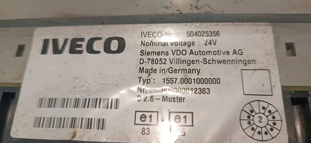 Zegary Licznik IVECO STRALIS 504025356 - Sistema eléctrico para Camión: foto 2 Zegary Licznik IVECO STRALIS 504025356 - Sistema eléctrico para Camión: foto 2