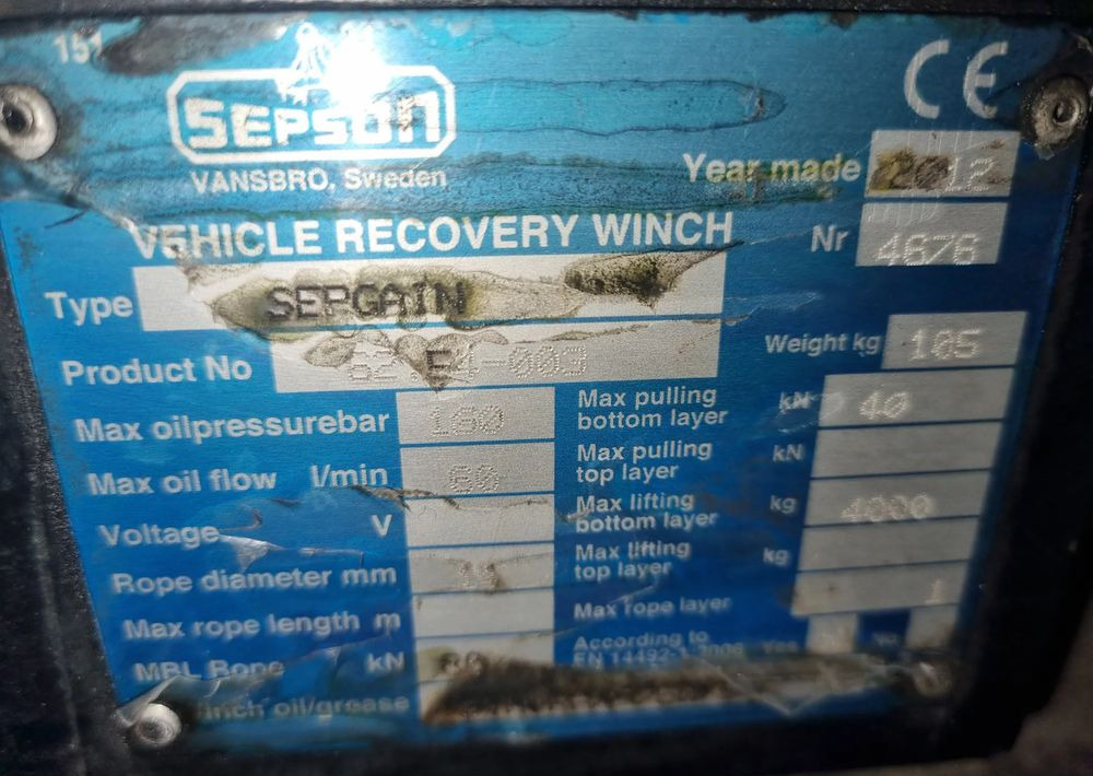 Wciągarka Sepson hydrauliczna - Piezas de recambio: foto 4 Wciągarka Sepson hydrauliczna - Piezas de recambio: foto 4