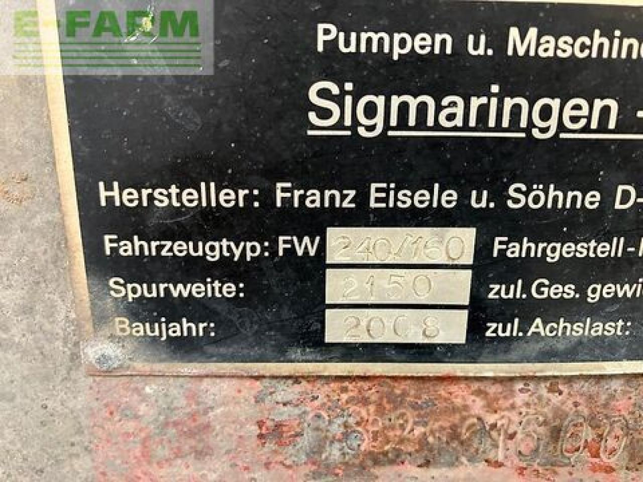 Cuba de purín Eisele fw 240/160 mit vogelsang 12m schleppschlauch: foto 22 Cuba de purín Eisele fw 240/160 mit vogelsang 12m schleppschlauch: foto 22