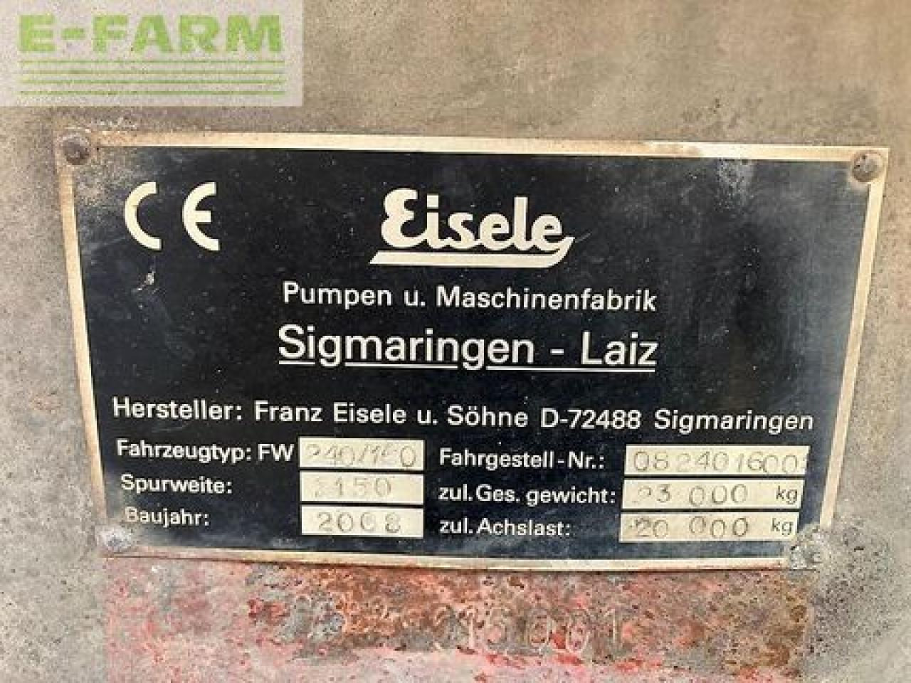 Cuba de purín Eisele fw 240/160 mit vogelsang 12m schleppschlauch: foto 21 Cuba de purín Eisele fw 240/160 mit vogelsang 12m schleppschlauch: foto 21