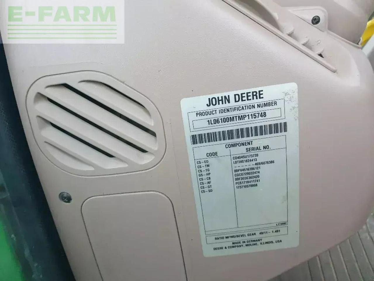 Tractor John Deere 6100 m: foto 7