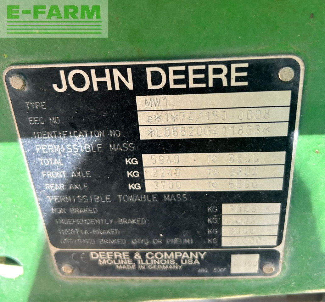 Tractor John Deere 6520: foto 8