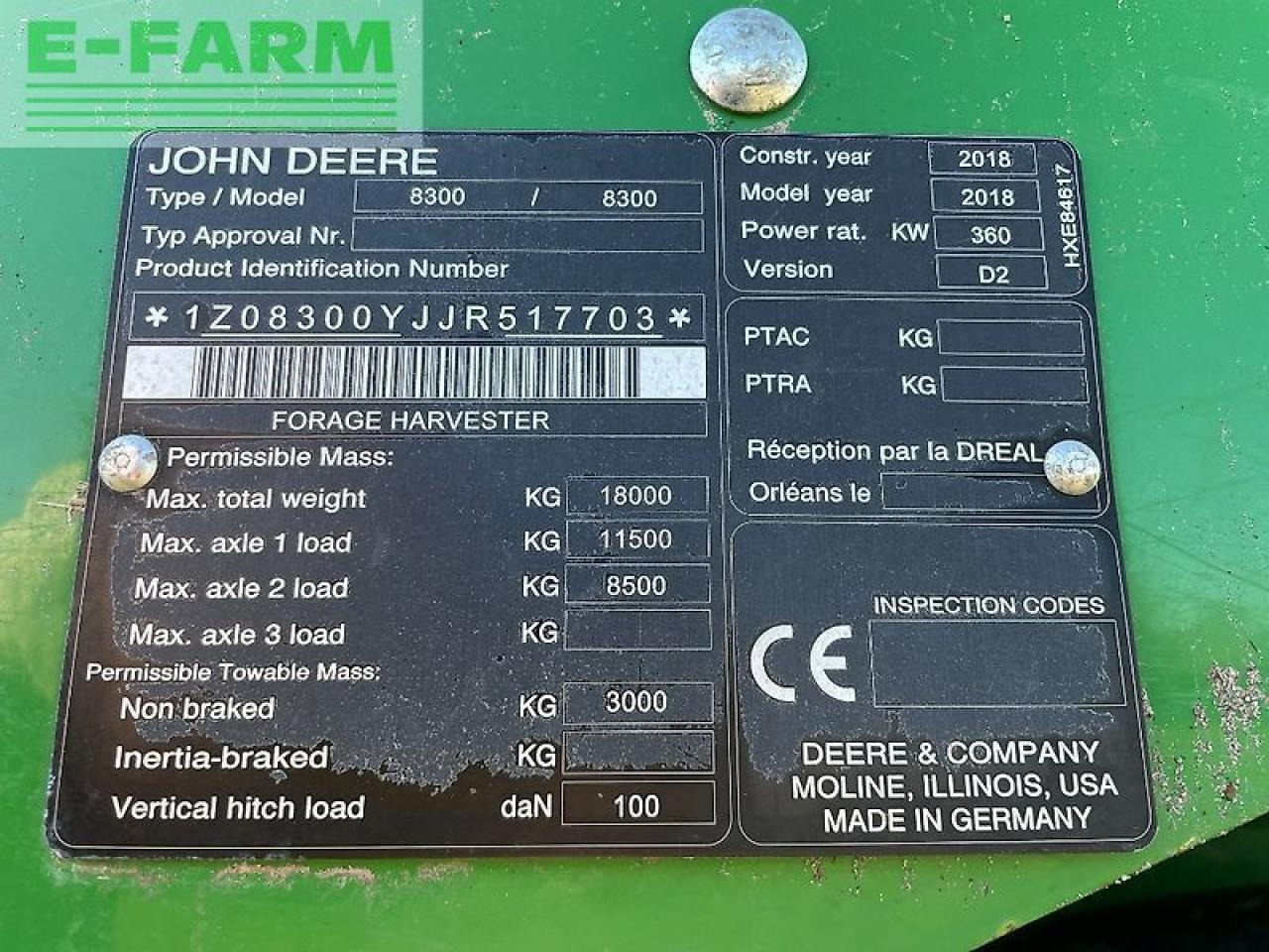 Cosechadora de forraje John Deere 8300: foto 15 Cosechadora de forraje John Deere 8300: foto 15