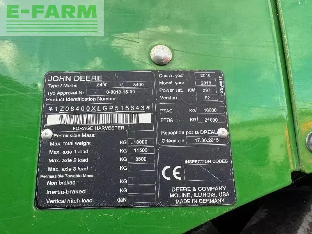 John Deere 8400 - Cosechadora de forraje: foto 4 John Deere 8400 - Cosechadora de forraje: foto 4