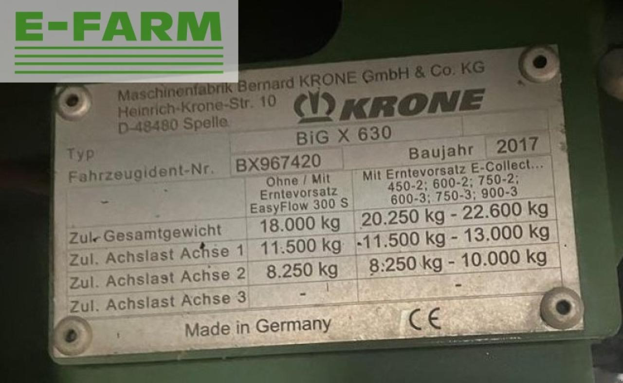 Krone big x 630 - Accesorios para cosechadoras de forraje: foto 4 Krone big x 630 - Accesorios para cosechadoras de forraje: foto 4