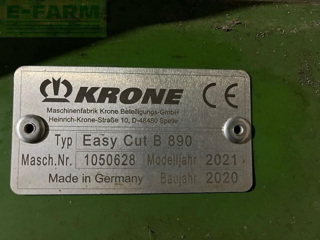 Krone easy cut b 890 - Segadora: foto 3 Krone easy cut b 890 - Segadora: foto 3