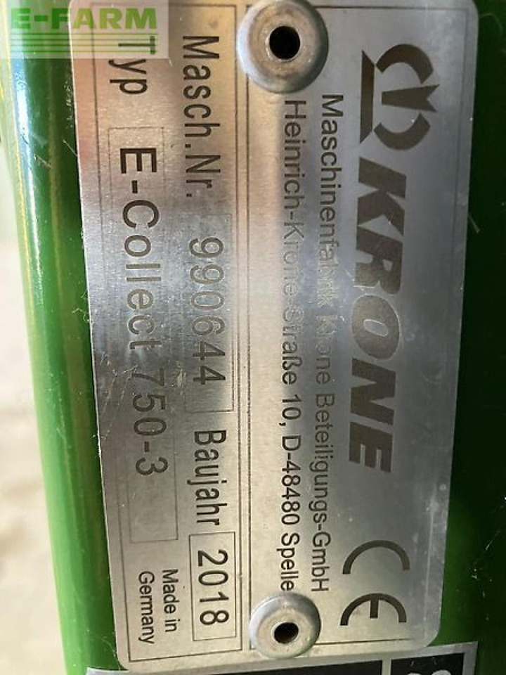Krone easycollect 750-3 - Accesorios para cosechadoras de forraje: foto 5 Krone easycollect 750-3 - Accesorios para cosechadoras de forraje: foto 5