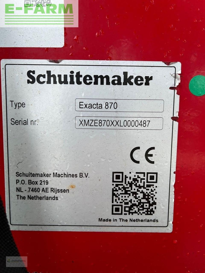 Tractor Schuitemaker SR Holland exacta 870: foto 10
