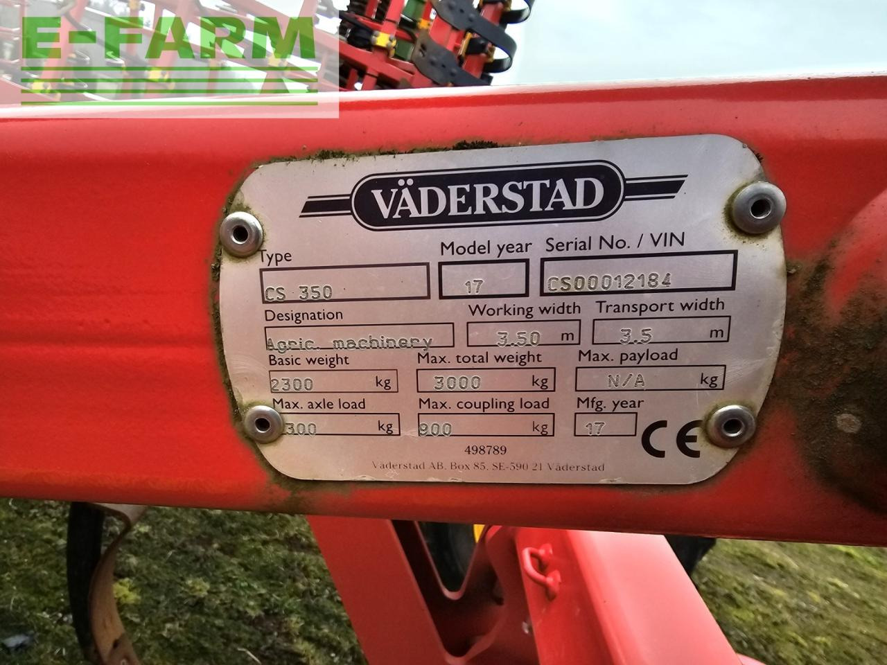 Väderstad Cultus Cs350 + Bdx-180 - Cultivador: foto 4 Väderstad Cultus Cs350 + Bdx-180 - Cultivador: foto 4