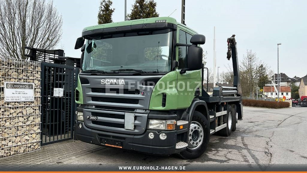 Camión portacontenedor de cadenas Scania P 360 Absetzkipper 6x2 Liftachse, gelenkte Achse: foto 8