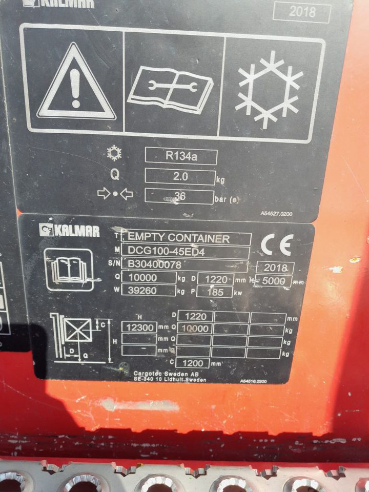 Kalmar DCG100-45ED4 - Reach stacker: foto 3 Kalmar DCG100-45ED4 - Reach stacker: foto 3