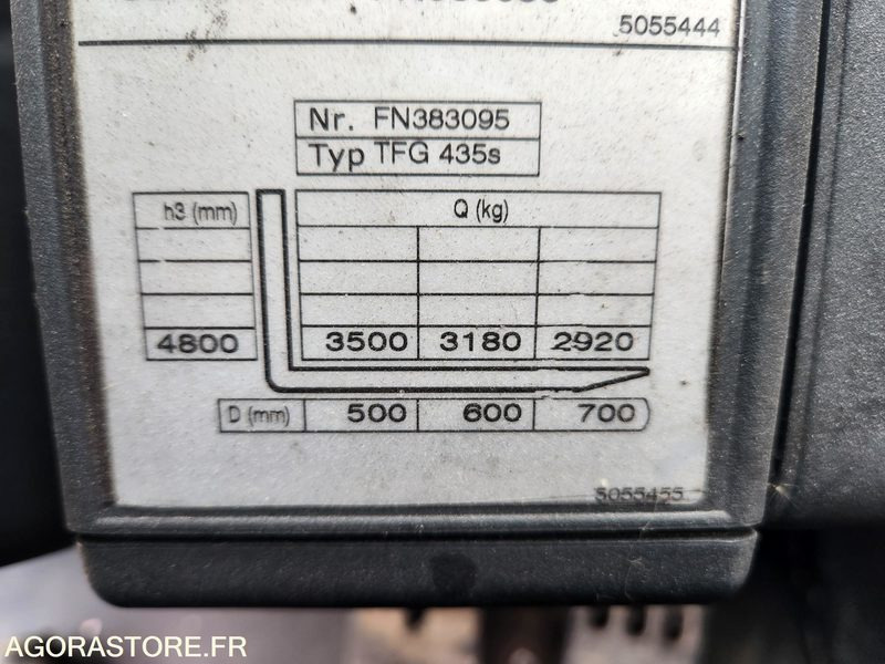 CHARIOT JUNGHEINRICH DFG 435s 480DZ - 2008 / 3260 HEURES - Carretilla elevadora de gas: foto 3 CHARIOT JUNGHEINRICH DFG 435s 480DZ - 2008 / 3260 HEURES - Carretilla elevadora de gas: foto 3