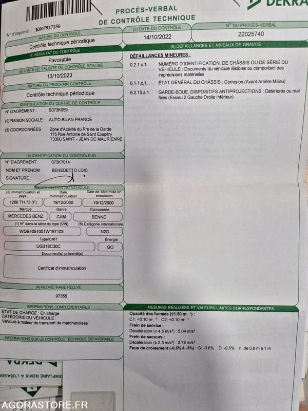 Camión MERCEDES UNIMOG U300C VERSION COMMUNALE 2000 97652 KM: foto 11