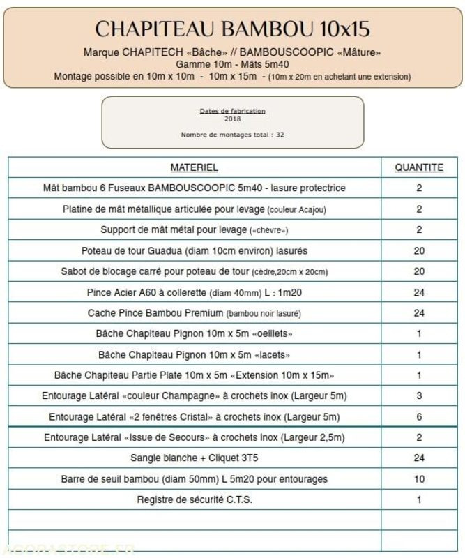 Chapiteau en bambou + planchers évènementiel + accessoires - Casa contenedor: foto 3 Chapiteau en bambou + planchers évènementiel + accessoires - Casa contenedor: foto 3