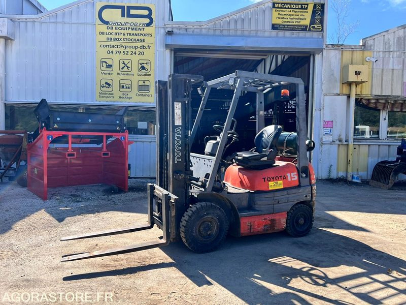 Chariot élévateur à gaz Toyota FG15 4,3m - 1,5T - Année 1994 - 10770 heures - Carretilla elevadora de gas: foto 1 Chariot élévateur à gaz Toyota FG15 4,3m - 1,5T - Année 1994 - 10770 heures - Carretilla elevadora de gas: foto 1