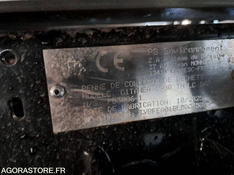 Micro benne - 2015 - 318532kms - DQ032PV - Furgoneta basculante: foto 3 Micro benne - 2015 - 318532kms - DQ032PV - Furgoneta basculante: foto 3