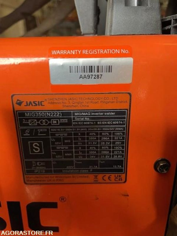 Equipo de construcción Poste a souder Jasic 350 multi process + consommables: foto 7