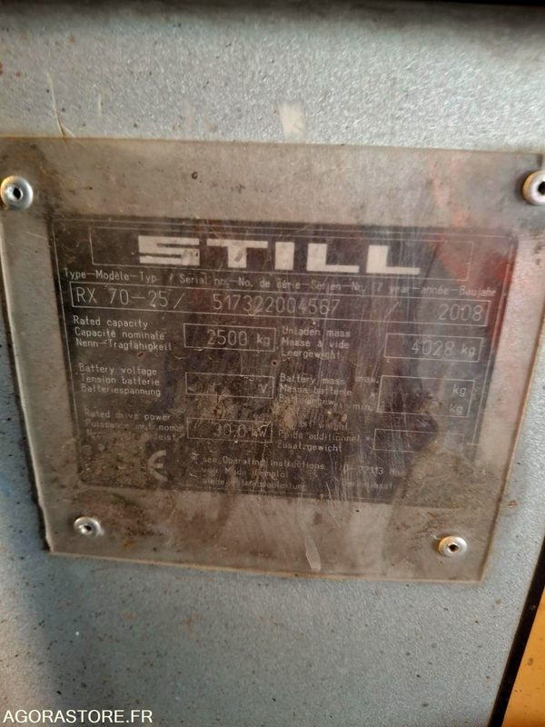 STILL | RX70-25 | 2009 | 9 886H - Carretilla elevadora: foto 5 STILL | RX70-25 | 2009 | 9 886H - Carretilla elevadora: foto 5