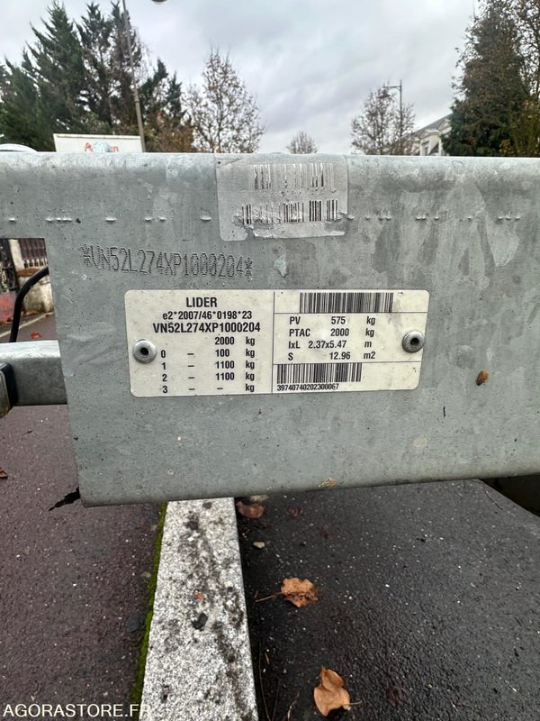 Remorque basculante lider 2000 kg - Semirremolque: foto 4 Remorque basculante lider 2000 kg - Semirremolque: foto 4