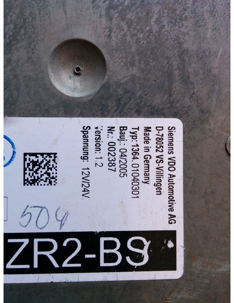 MAN ZR2-BS - VDO D78052 VS - Unidad de control: foto 4 MAN ZR2-BS - VDO D78052 VS - Unidad de control: foto 4