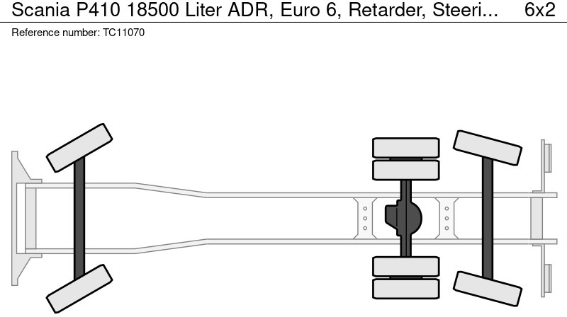 Camión cisterna Scania P410 18500 Liter ADR, Euro 6, Retarder, Steering axle: foto 13