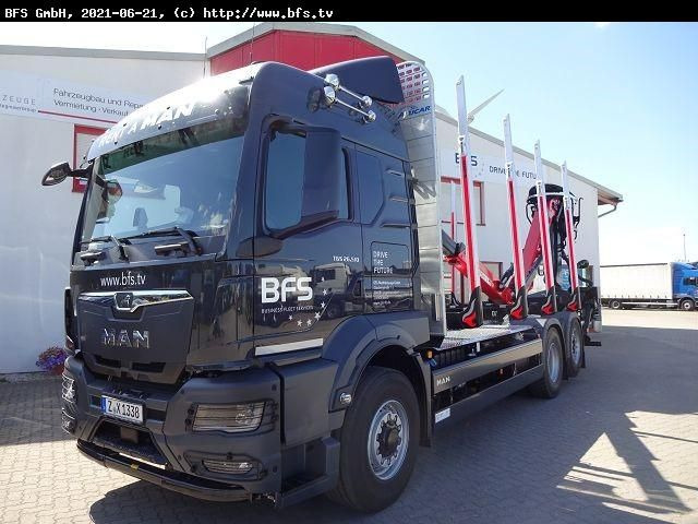 MAN TGS (TG3) 26.510 6x4H-4 BL CH Kurzholz Bio Öl - Camión forestal: foto 1 MAN TGS (TG3) 26.510 6x4H-4 BL CH Kurzholz Bio Öl - Camión forestal: foto 1