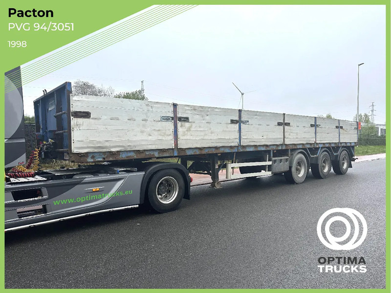 Semirremolque plataforma/ Caja abierta Pacton Plateau à ridelles / Flatbed trailer with sideboards: foto 1