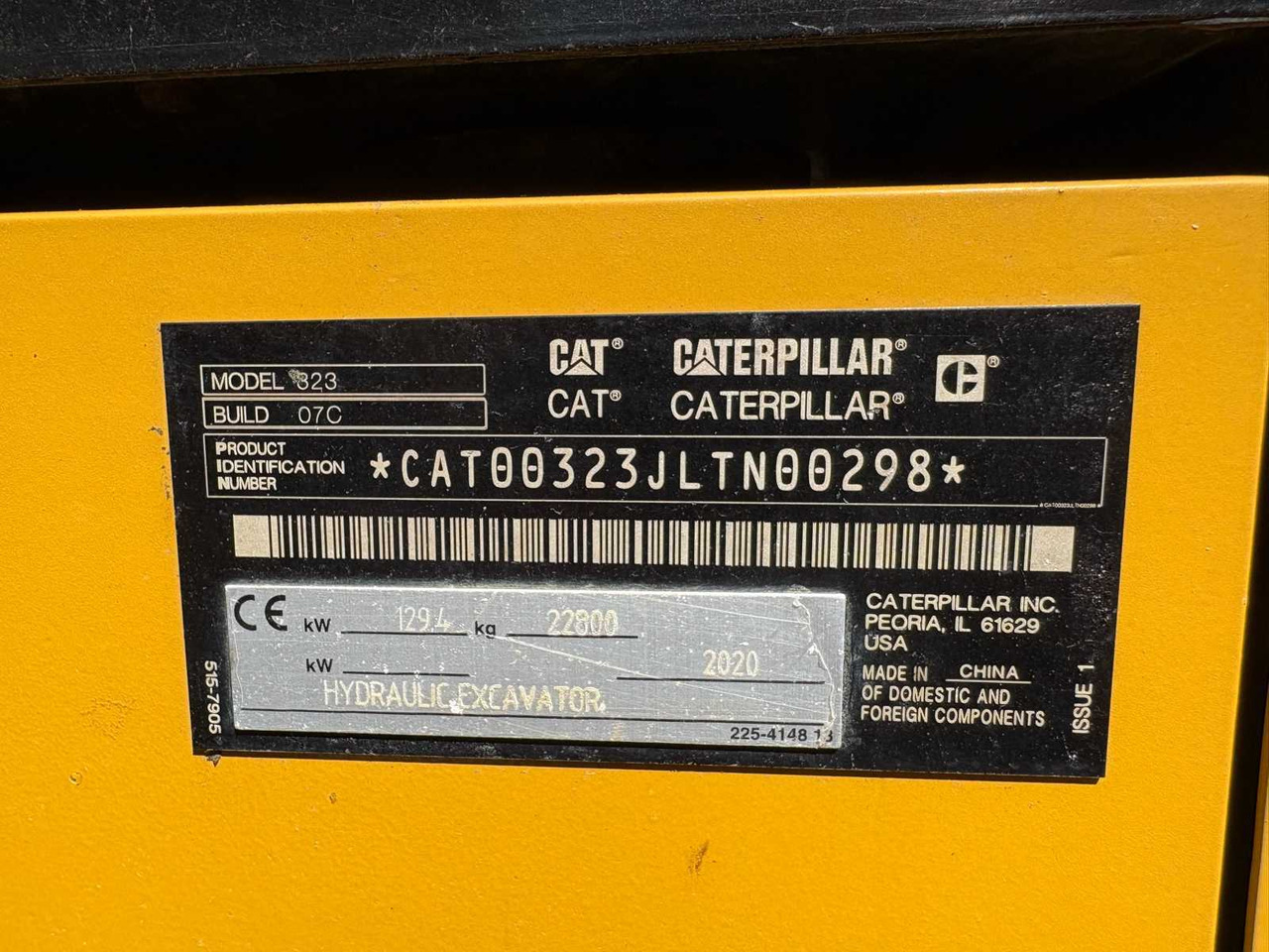 Excavadora de cadenas CAT 323: foto 19