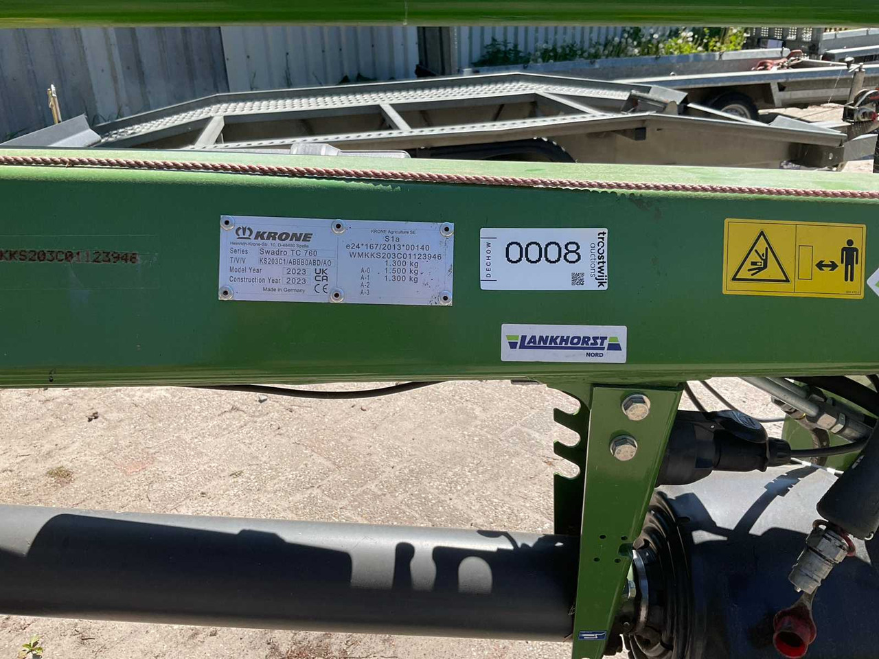 Krone KS203C1-Swadro TC 760 - Remolque agrícola: foto 5 Krone KS203C1-Swadro TC 760 - Remolque agrícola: foto 5