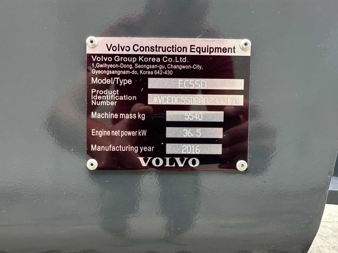 Excavadora de cadenas VOLVO EC55D: foto 42