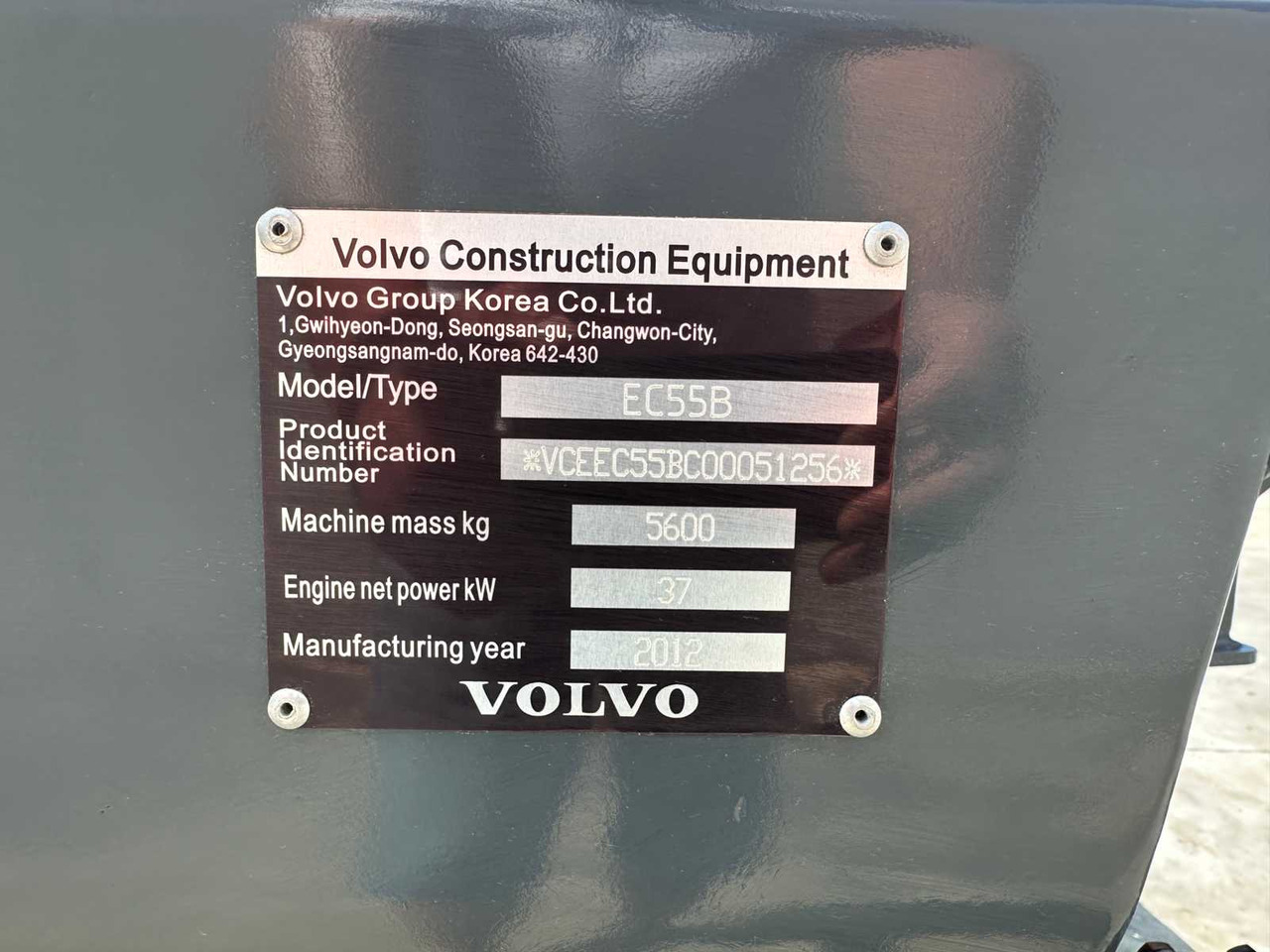 Excavadora de cadenas Volvo EC55B: foto 41