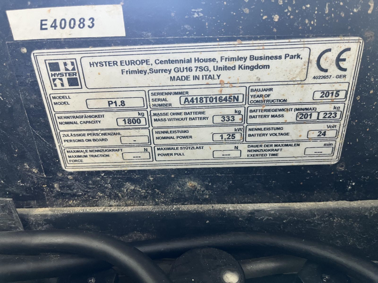 Hyster P1.8 - Transpaleta: foto 4 Hyster P1.8 - Transpaleta: foto 4