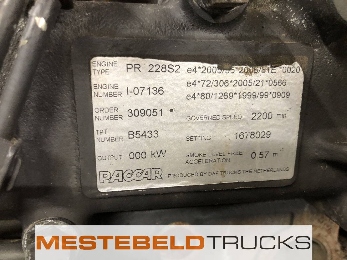 DAF Motor PR 228 S2 - Motor para Camión: foto 5 DAF Motor PR 228 S2 - Motor para Camión: foto 5