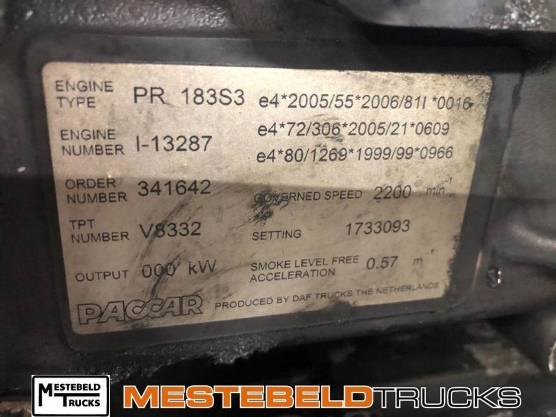 DAF Motor PR183 S3 - Motor para Camión: foto 3 DAF Motor PR183 S3 - Motor para Camión: foto 3