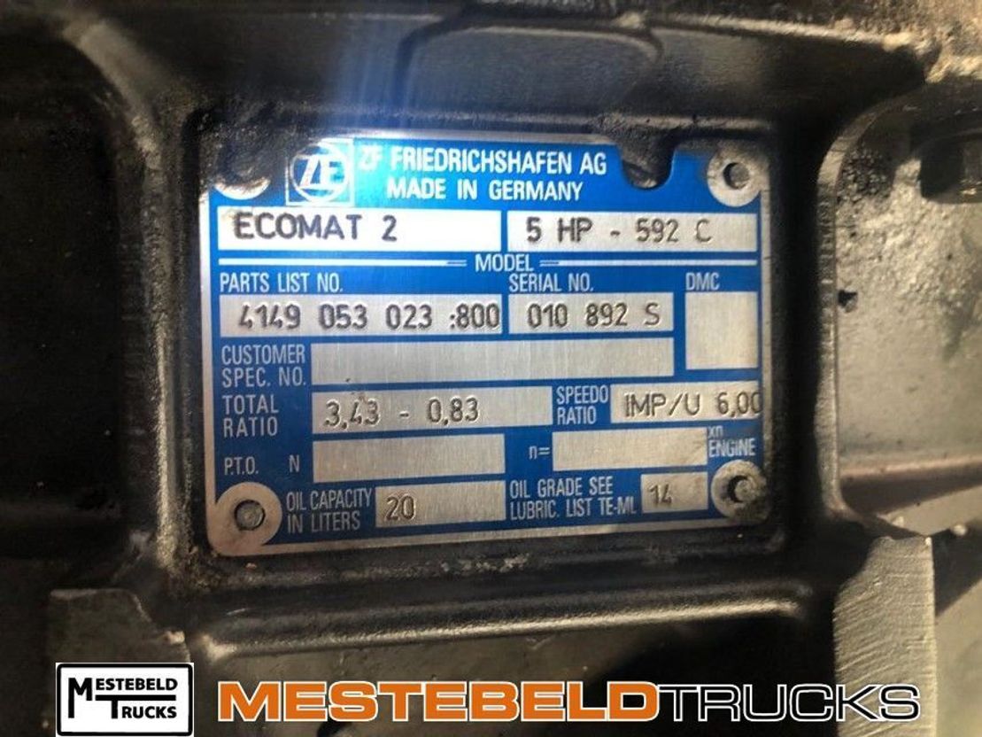 MAN Versnellingsbak 5HP 592C - Caja de cambios para Camión: foto 5 MAN Versnellingsbak 5HP 592C - Caja de cambios para Camión: foto 5