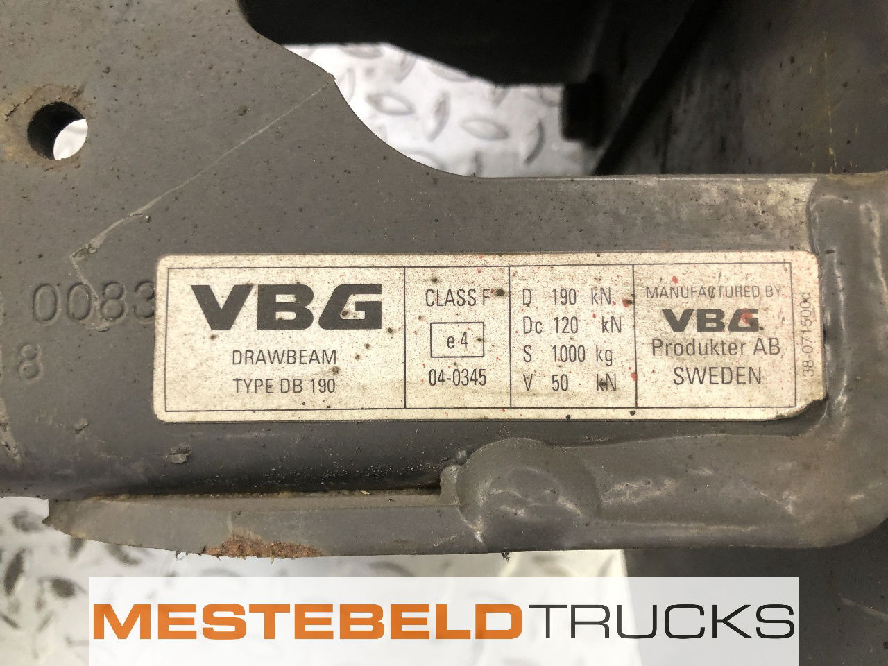 VBG Trekbalk VBG type DB 190 - Bastidor/ Chasis para Camión: foto 2 VBG Trekbalk VBG type DB 190 - Bastidor/ Chasis para Camión: foto 2