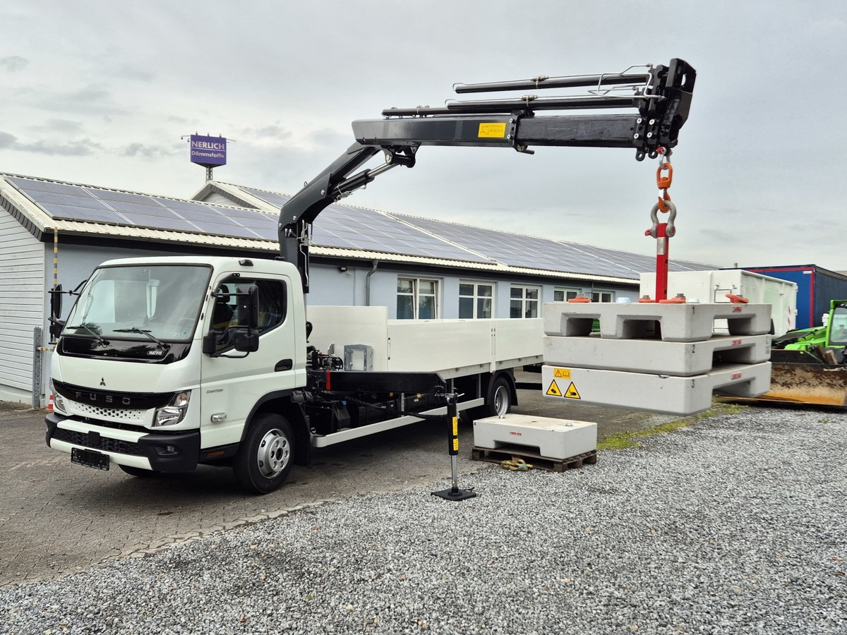 Furgoneta caja abierta nuevo FUSO FUSO 9C18 Canter Alu Pritsche 5.5m Kran 3x hydr.: foto 9