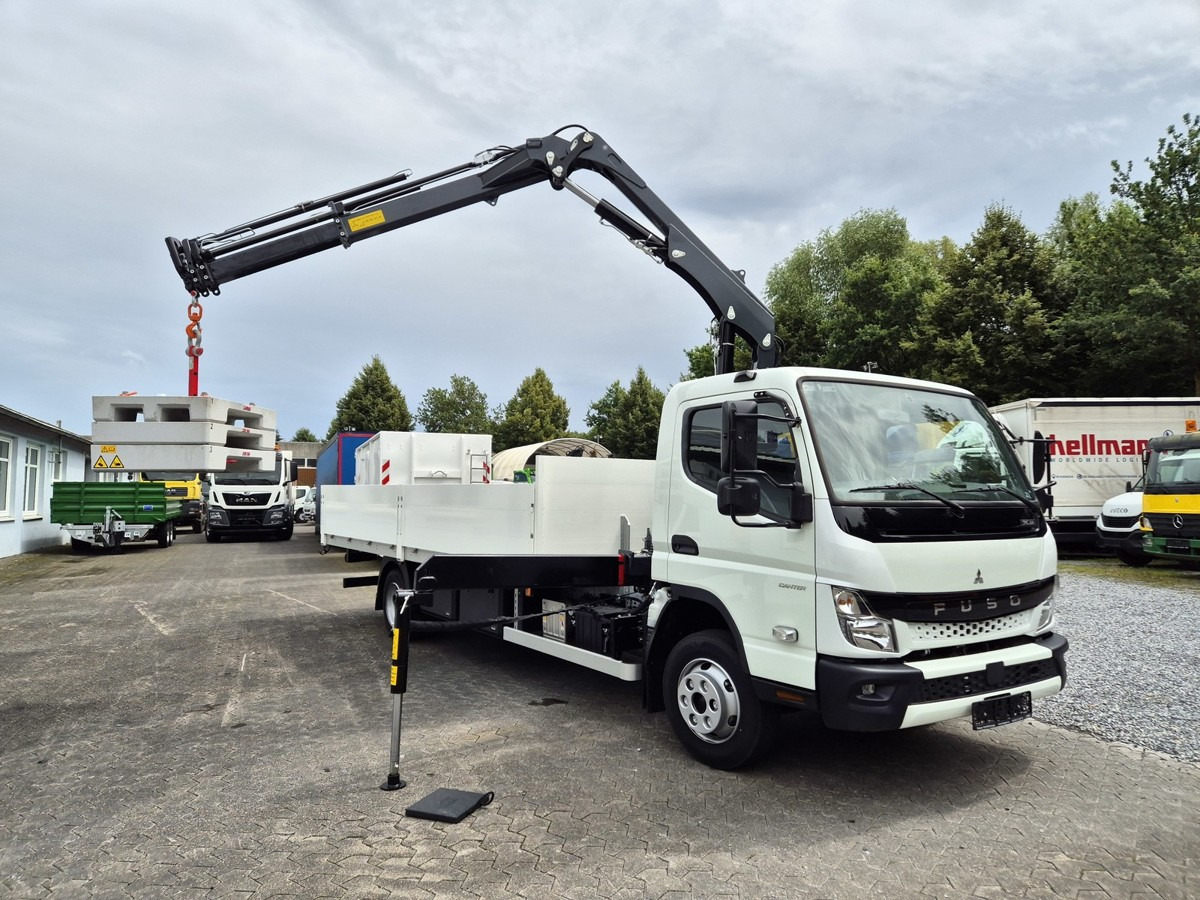 Furgoneta caja abierta nuevo FUSO FUSO 9C18 Canter Alu Pritsche 5.5m Kran 3x hydr.: foto 6