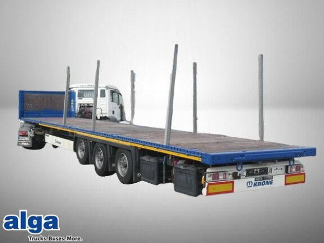 Krone SD, Containerverschlüsse, Luft-Lift, BPW, Rungen - Semirremolque plataforma/ Caja abierta: foto 1 Krone SD, Containerverschlüsse, Luft-Lift, BPW, Rungen - Semirremolque plataforma/ Caja abierta: foto 1