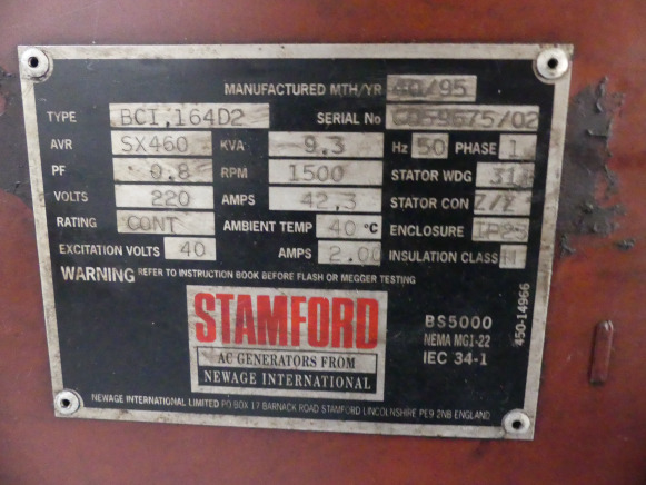 Groupe électrogène diesel 10 kVA Stamford BCI.164D2 - Generador industriale: foto 5 Groupe électrogène diesel 10 kVA Stamford BCI.164D2 - Generador industriale: foto 5