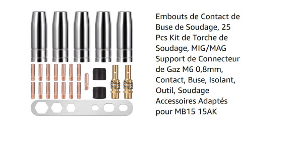 Kit de soudage (25 pièces) - Máquina para metal: foto 1 Kit de soudage (25 pièces) - Máquina para metal: foto 1