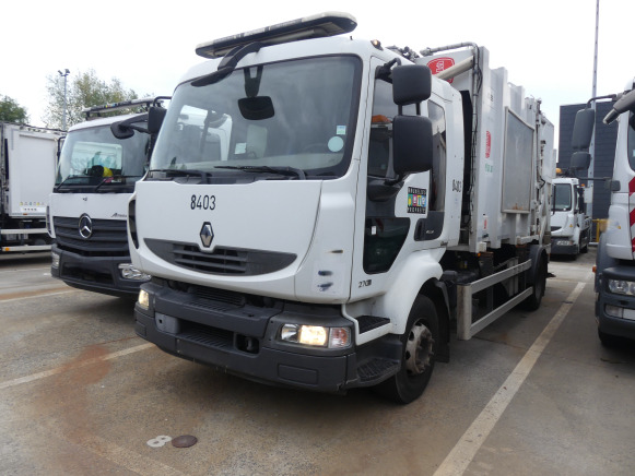 REF:8403 - Camion poubelle Renault Midlum (2013-160.268 km)(VIN:VF644AHL000007252) - Camión de basura: foto 1 REF:8403 - Camion poubelle Renault Midlum (2013-160.268 km)(VIN:VF644AHL000007252) - Camión de basura: foto 1