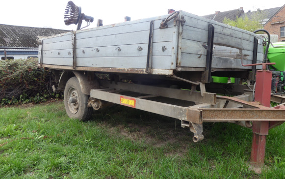 Remorque agricole 1 essieu marque et modèle inconnu - Remolque plataforma/ Caja abierta: foto 3 Remorque agricole 1 essieu marque et modèle inconnu - Remolque plataforma/ Caja abierta: foto 3